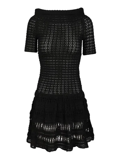 Isabel Marant Charlotte-ga Off Shoulder Mini Dress Dresses Black In Black