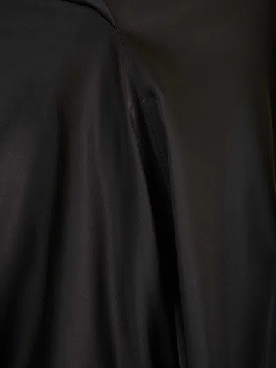 Rick Owens Charmeuse Viscose Cylinder Neck Top Jackets Black In Black