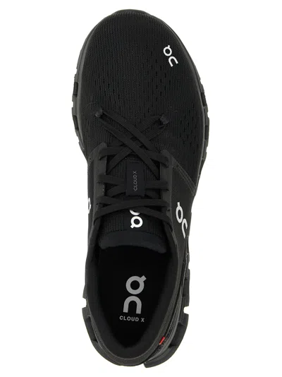 On Cloudx4 Rubber-trimmed Mesh Running Sneakers In Black