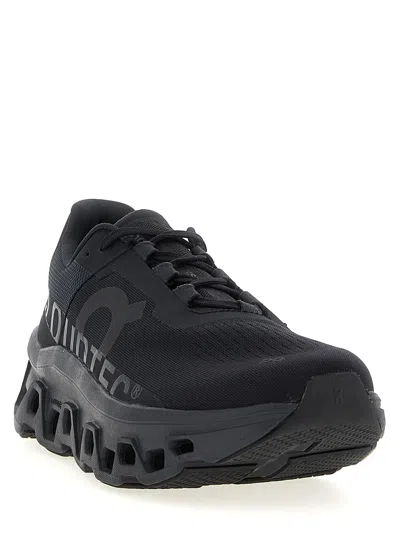 On Cloudmster Void Rubber-trimmed Mesh Running Sneakers In Black