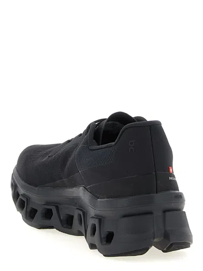 On Cloudmster Void Rubber-trimmed Mesh Running Sneakers In Black