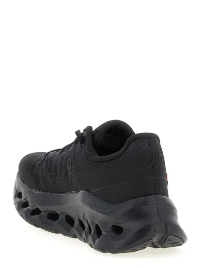 On Low Top Sneakers With Mesh Upper And Rubber Outsole In Black