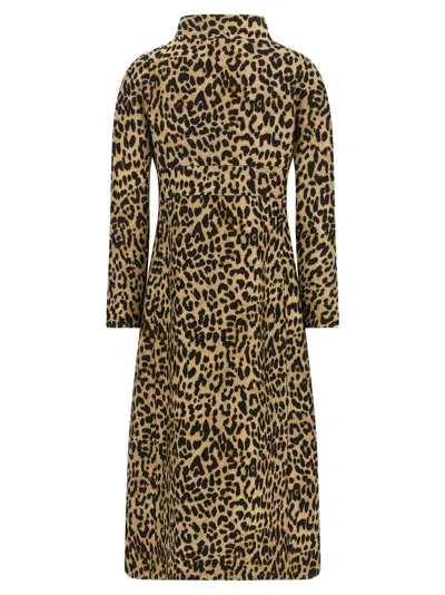 Valentino Leopard Print Belted Coat In Animal Print