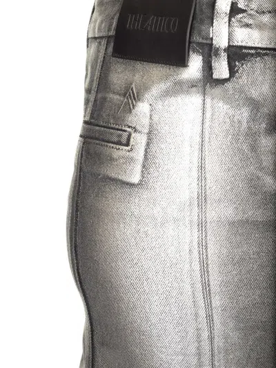 Attico Knee Length And Midi Skirt In Silver