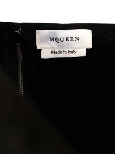 Alexander Mcqueen Alexander Mc Queen Black Corset Top In Silk Blend In Black
