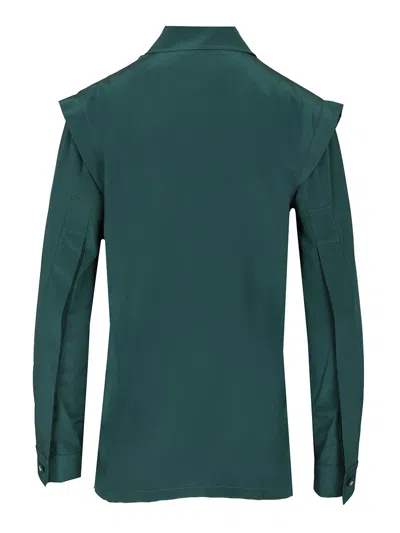 Max Mara Crêpe De Chine Shirt Shirts Green In Green