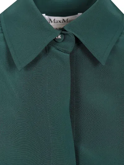 Max Mara Crêpe De Chine Shirt Shirts Green In Green