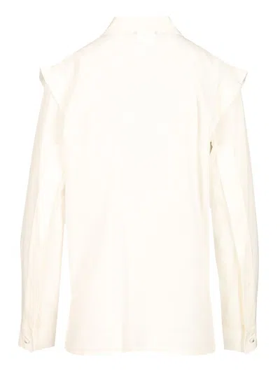 Max Mara Crêpe De Chine Shirt Shirts White In Neutral