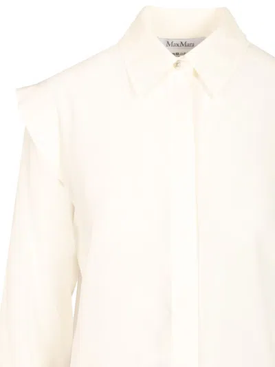 Max Mara Crêpe De Chine Shirt Shirts White In Neutral