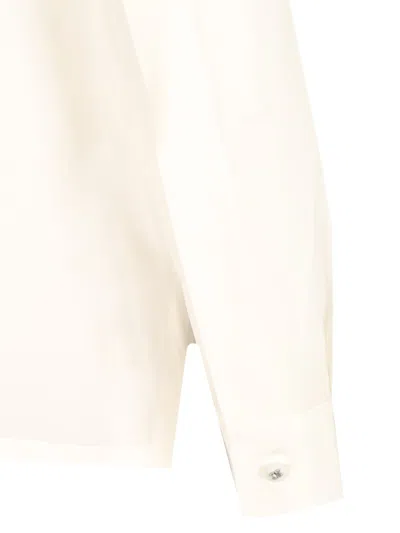 Max Mara Crêpe De Chine Shirt Shirts White In Neutral