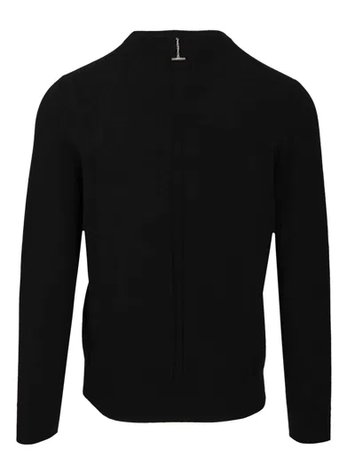 Alexander Mcqueen Crew Neck Long Sleeves Knitwear Black In Black