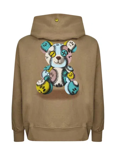 Barrow Logo Hooded Sweatshirt In Brown