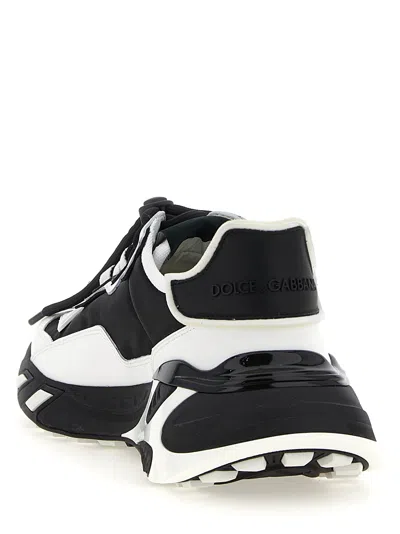 Dolce & Gabbana Daymaster Sneakers In Mixed Materials In Black
