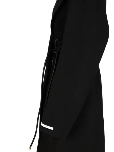 Sportmax Waist Belted Long Coat With Notched Lapels