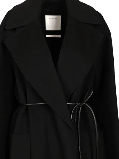 Sportmax Waist Belted Long Coat With Notched Lapels