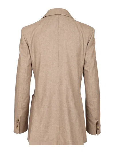 Max Mara Double-breasted Cashmere Blazer Jackets Brown In Brown