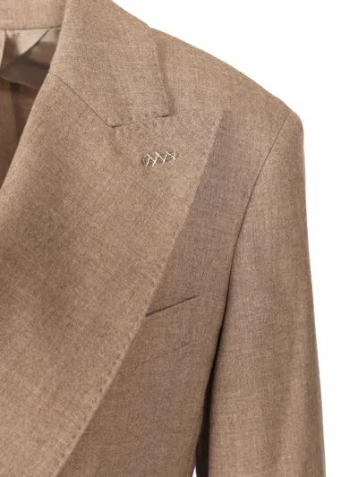 Max Mara Double-breasted Cashmere Blazer Jackets Brown In Brown
