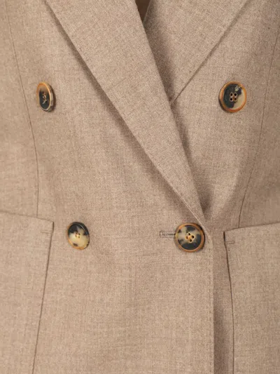 Max Mara Double-breasted Cashmere Blazer Jackets Brown In Brown