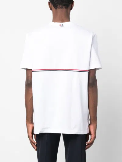 Thom Browne Double-stripe Cotton T-shirt In Multi