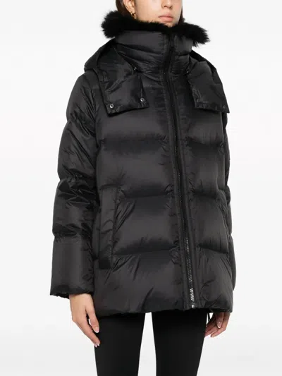 Yves Salomon Doudoune Hooded Jacket With Fur Collar
