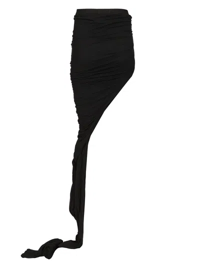 Rick Owens Edfu Skirt In Unstable Cotton Skirts Black