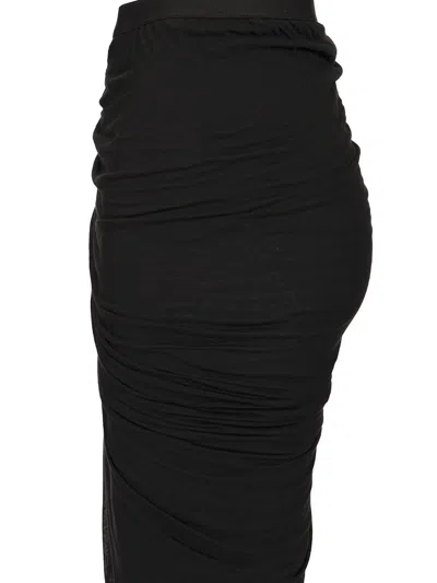 Rick Owens Edfu Skirt In Unstable Cotton Skirts Black