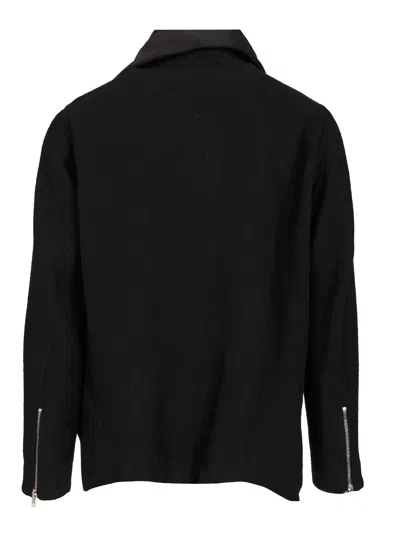 Rick Owens Exploder Jacket In Boiled Wool Coats Black In Black