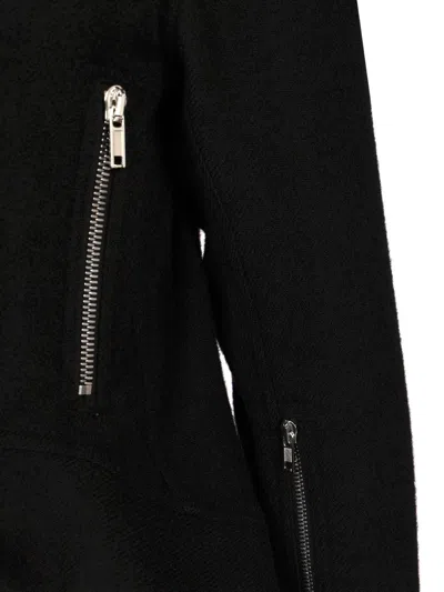 Rick Owens Exploder Jacket In Boiled Wool Coats Black In Black