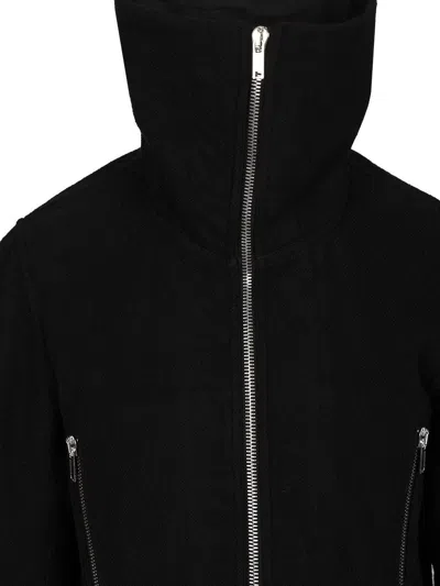Rick Owens Exploder Jacket In Boiled Wool Coats Black In Black