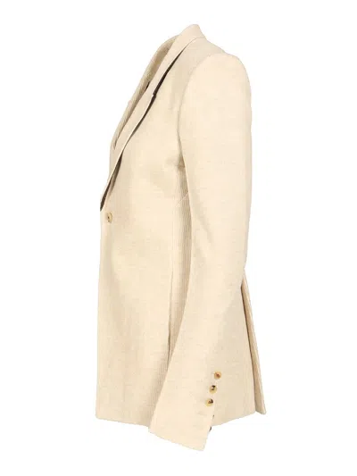 Rick Owens Extreme Soft Blazer In Corduroy Jackets White In Neutral