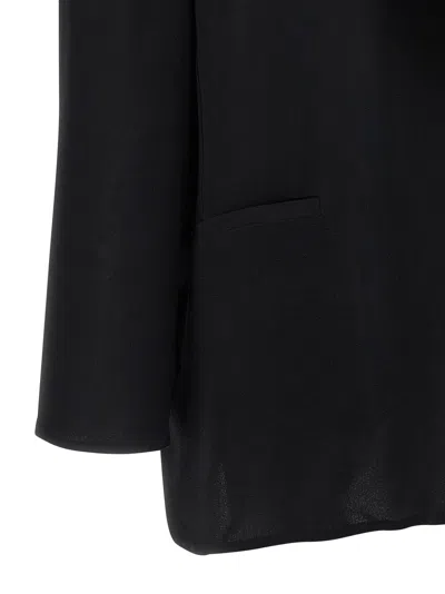 Alberta Ferretti Georgette Blazer Blazers Black In Black