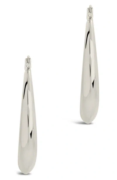 Sterling Forever Quinn Tube Hoops In Metallic