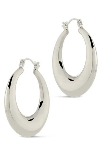 Sterling Forever Quinn Tube Hoops In Metallic