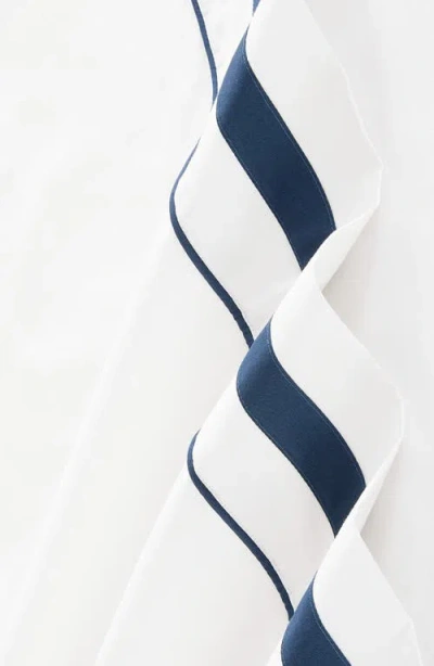 Melange Home 300 Thread Count Percale Border Sheet Set In Blue