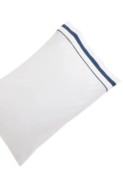Melange Home 300 Thread Count Percale Border Sheet Set In Blue