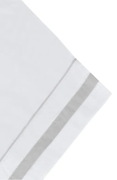 Melange Home 300 Thread Count Percale Border Sheet Set In White
