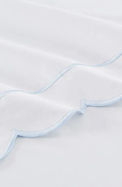 Melange Home Scallop Frame 300 Thread Count Sheet Set In White