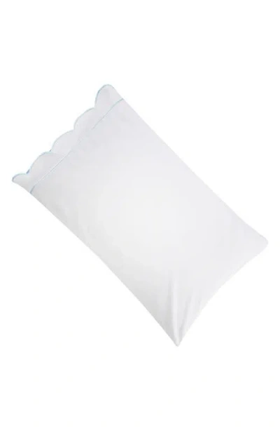 Melange Home Scallop Frame 300 Thread Count Sheet Set In White