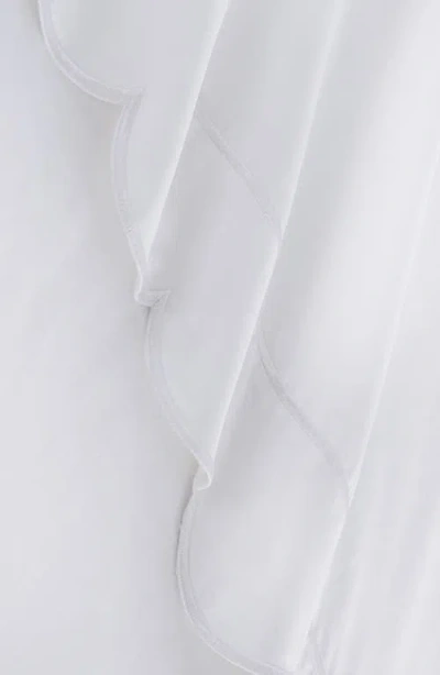 Melange Home Scallop Frame 300 Thread Count Sheet Set In White