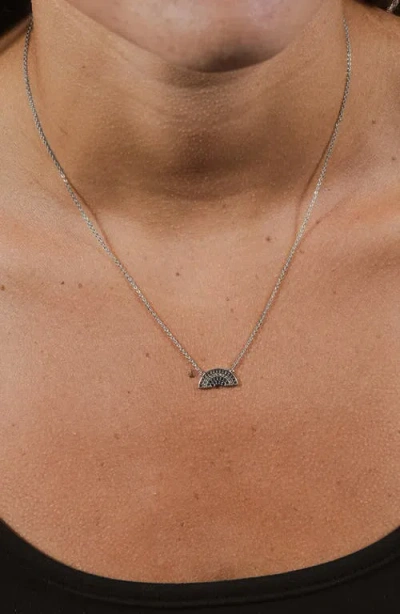 Sterling Forever Shades Of Rainbow Cubic Zirconia Pendant Necklace In Metallic