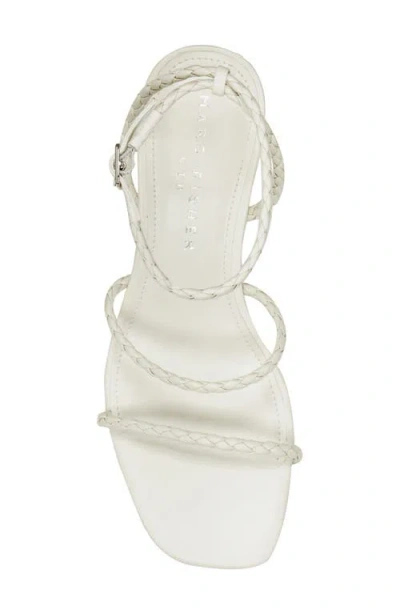 Marc Fisher Ltd Beylee Ankle Strap Kitten Heel Sandal In White