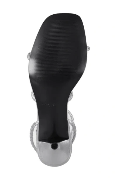 Marc Fisher Ltd Beylee Ankle Strap Kitten Heel Sandal In Silver