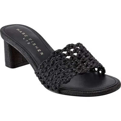 Marc Fisher Ltd Women's Jazmine Woven Slip-on Sandals In Black