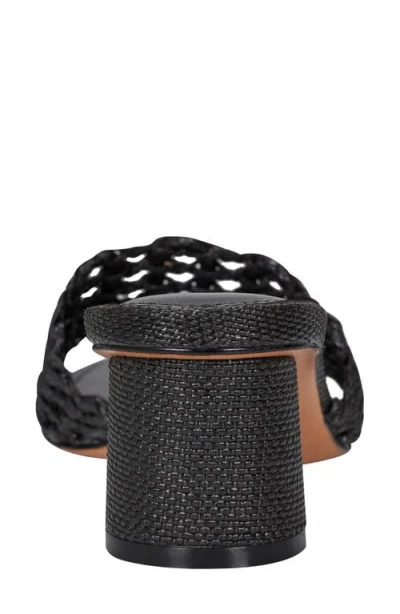 Marc Fisher Ltd Women's Jazmine Woven Slip-on Sandals In Black