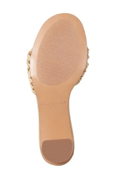 Marc Fisher Ltd Woven Block-heel Mule Sandals In Brown