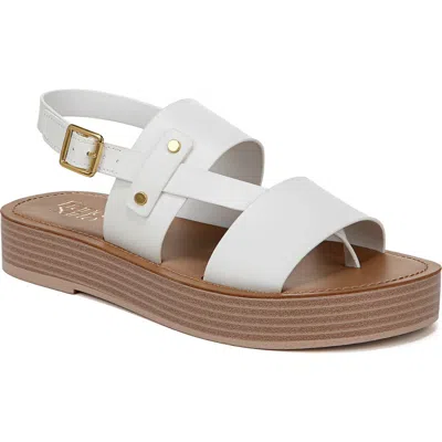 Franco Sarto Women's Genova Round Toe Platform Sandals In White