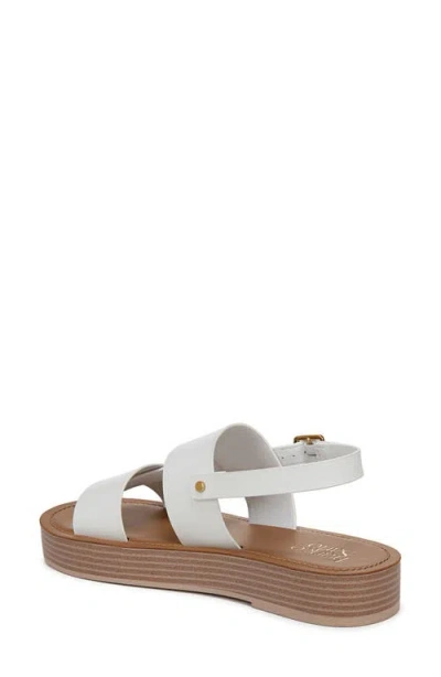 Franco Sarto Women's Genova Round Toe Platform Sandals In White