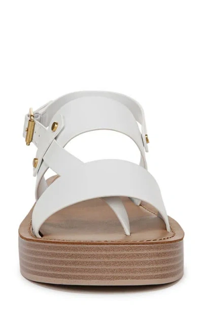 Franco Sarto Women's Genova Round Toe Platform Sandals In White