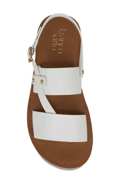 Franco Sarto Women's Genova Round Toe Platform Sandals In White