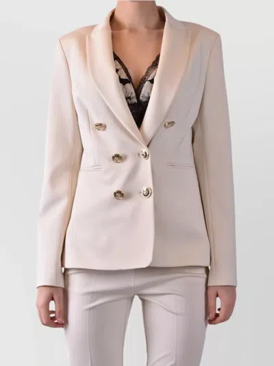 Pinko Tailored Jackets Gold Buttons In Neutral